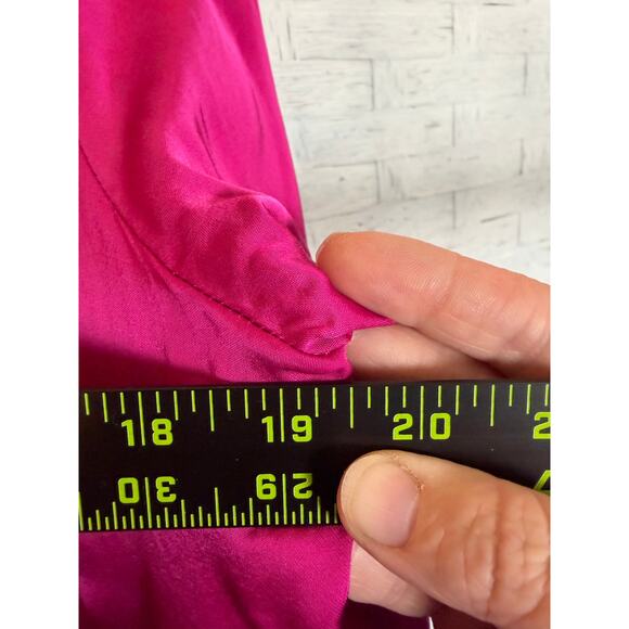 Lauren Ralph Lauren women’s shirt, dress, pink satin lung sleeve, romantic - Picture 8 of 9